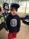Jackson Deschambault participates in the kids camp. Jason Bell / Winnipeg Free Press