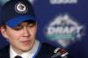 CHAD HIPOLITO / THE CANADIAN PRESS
Harrison Blaisdell speaks to media after being selected in the fifth round by the Winnipeg Jets during the second day of the NHL draft on Saturday.