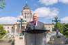 SASHA SEFTER / WINNIPEG FREE PRESS
Keystone Agricultural Producers president Bill Campbell is calling on the next provincial government to address falling farmer incomes, road maintenance and funding education through provincial revenues and not property taxes.