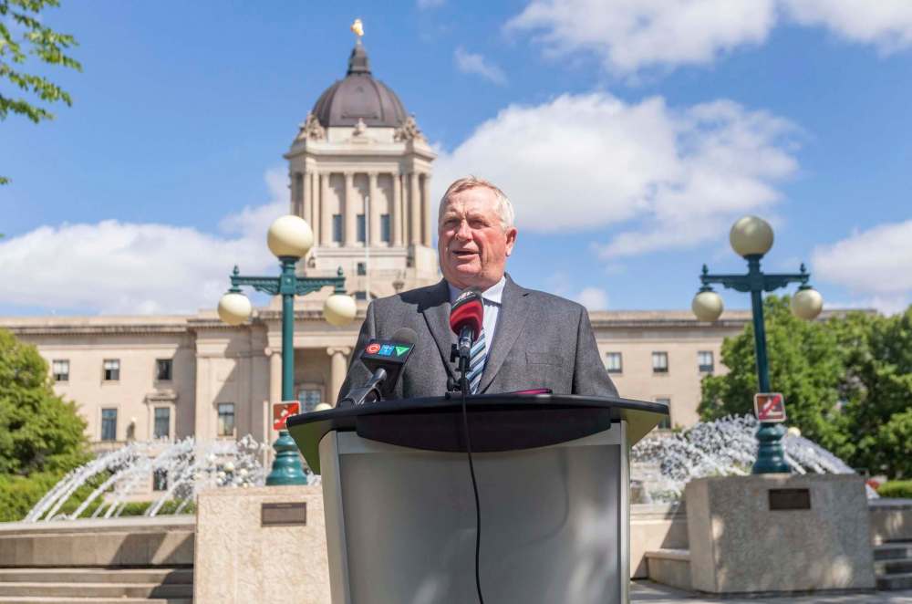 SASHA SEFTER / WINNIPEG FREE PRESS
Keystone Agricultural Producers president Bill Campbell is calling on the next provincial government to address falling farmer incomes, road maintenance and funding education through provincial revenues and not property taxes.
