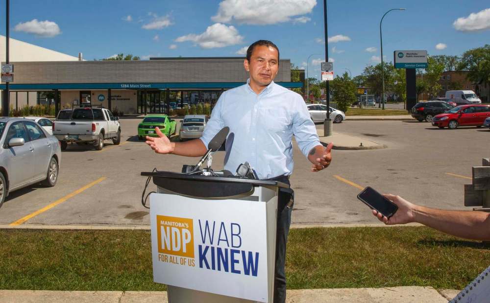 NDP Leader Kinew said newly released documents include one in which the Crown corporation would be disbanded. (Mike Deal / Winnipeg Free Press)