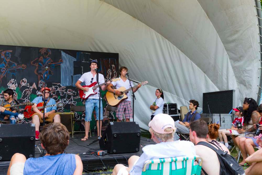 Musicians Liam Duncan (left) and Roman Clarke, formerly of the band Middle Coast and now both solo performers, took part in the Stingray Young Performers Program in 2011. (Supplied photo)