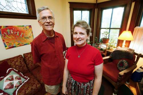 Gilbert Detillieux and Laura Funk are planning the first Bridgefolk conference to be held in Winnipeg. (John Woods / Winnipeg Free Press)