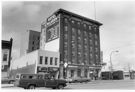 KEN GIGLIOTTI / WINNIPEG FREE PRESS FILESMcLaren Hotel photographed in 1983. The landmark Main Street hotel has been singled out for a heritage designation.