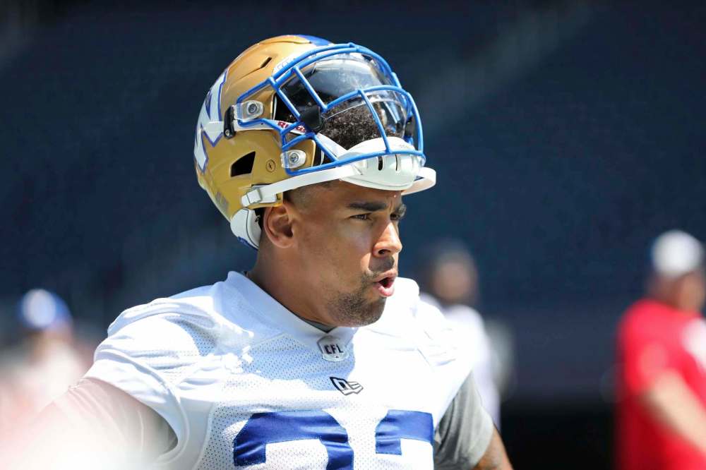 RUTH BONNEVILLE / WINNIPEG FREE PRESS
Blue Bombers running back Andrew Harris says the Bombers have to ‘stay with the fire.’