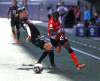 RUTH BONNEVILLE / WINNIPEG FREE PRESS FILES
Calvary FC&rsquo;s Malyk Hamilton (right) is marked by Valour FC&rsquo;s Michele Paolucci during their CPL game on Saturday.