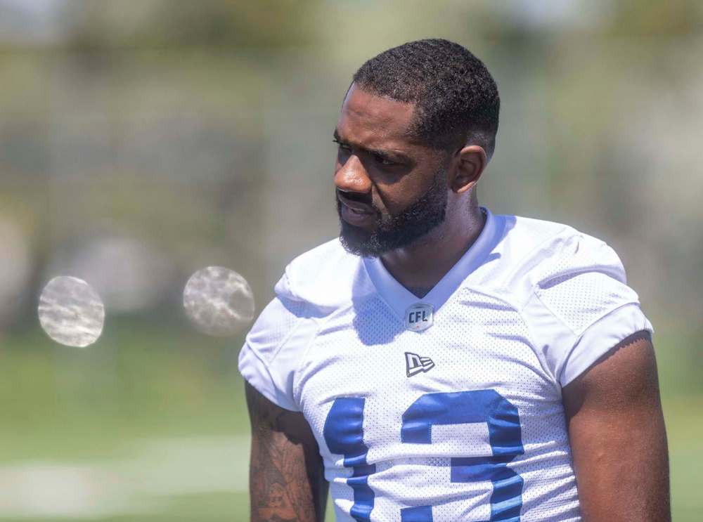 (Sasha Sefter / Winnipeg Free Press files) Winnipeg Blue Bombers wide receiver Chris Matthews takes part in drills during a practice on Canada Day.