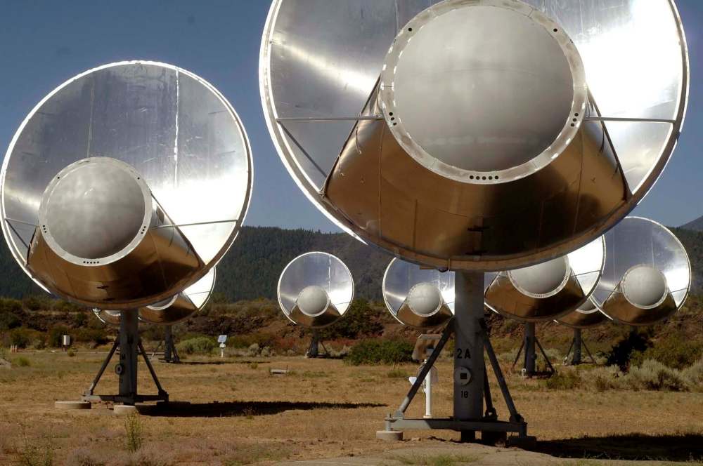 Seth Shostak / SETI Institute
In 2007, the SETI Institute announced it would use an array of telescopes in northern California to search more than a million stars for artificial radio or laser signals.