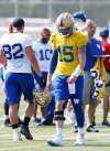 Winnipeg Blue Bombers quarterback Matt Nichols at practice at the University of Manitoba Sunday. (John Woods / Winnipeg Free Press)