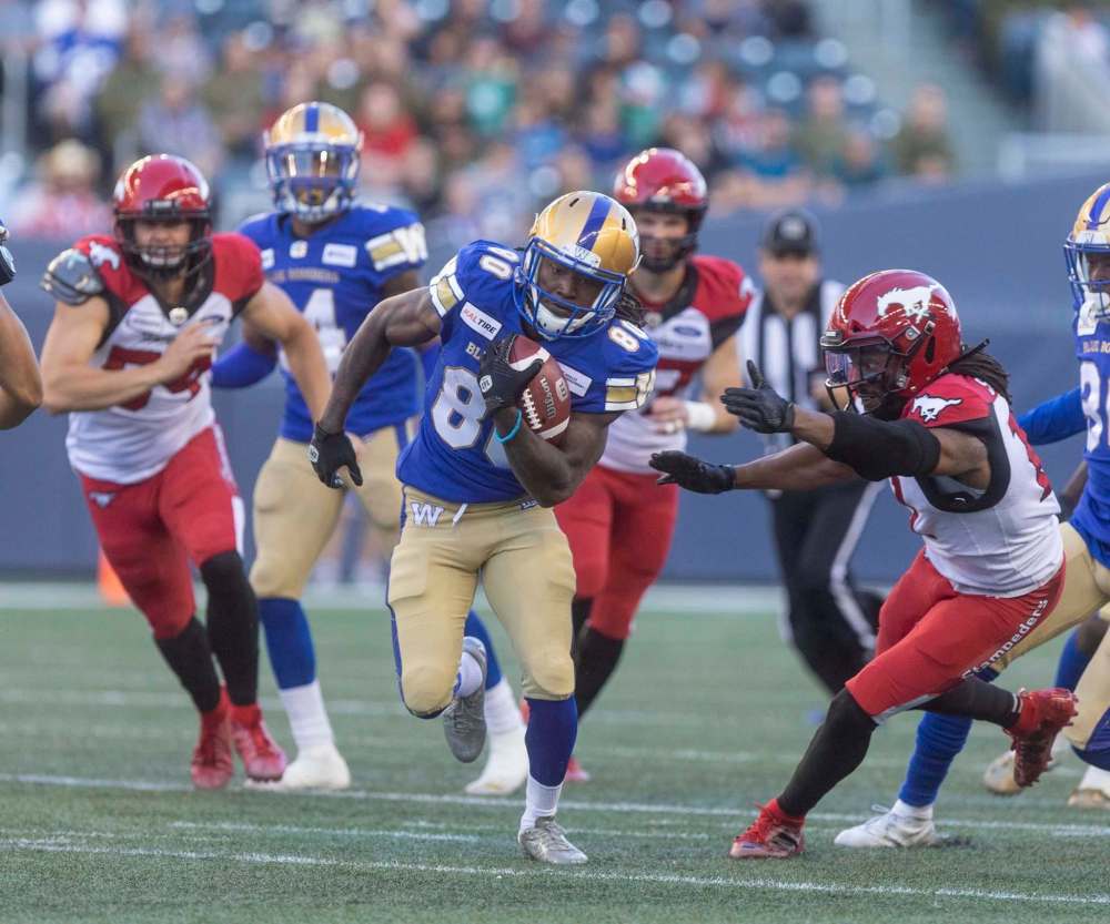 In the end, Grant accounted for more than half the points for the Bombers, bailing out an offence that was forced to settle for four field goals. (Sasha Sefter / Free Press files)