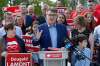 JOHN WOODS / WINNIPEG FREE PRESS
Dougald Lamont, leader of the Manitoba Liberal party, speaks at a press conference at Parc Elzear Goulet in Winnipeg Tuesday.