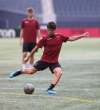 RUTH BONNEVILLE / WINNIPEG FREE PRESS
New Valour FC signing José Galán, at practice at IG Field with teammates Friday, has played for his native Spain, but also in Romania, Cyprus, Austria, Indonesia, Thailand, Finland & Hong Kong.