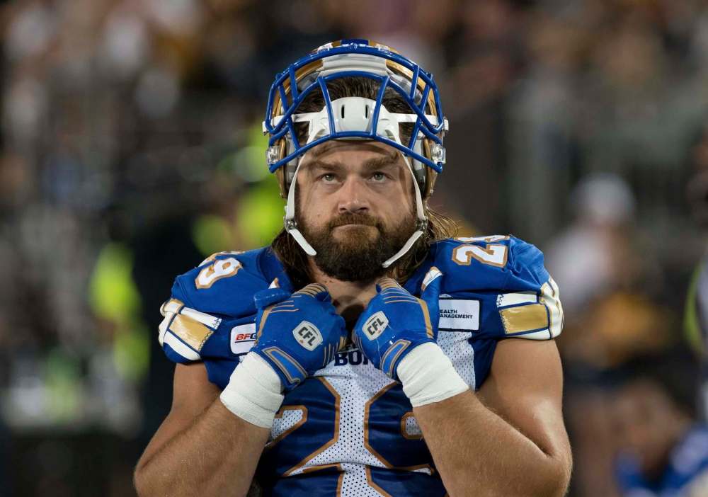 Peter Power / The Canadian Press files
Blue Bombers safety Jeff Hecht says Friday’s game in Edmonton could be important in the race for first place in the CFL’s West Division standings.