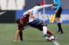 TREVOR HAGAN / WINNIPEG FREE PRESS FILES
FC Edmonton Jeannot Esua, left, battles Valour FC's Martin Arguinarena.