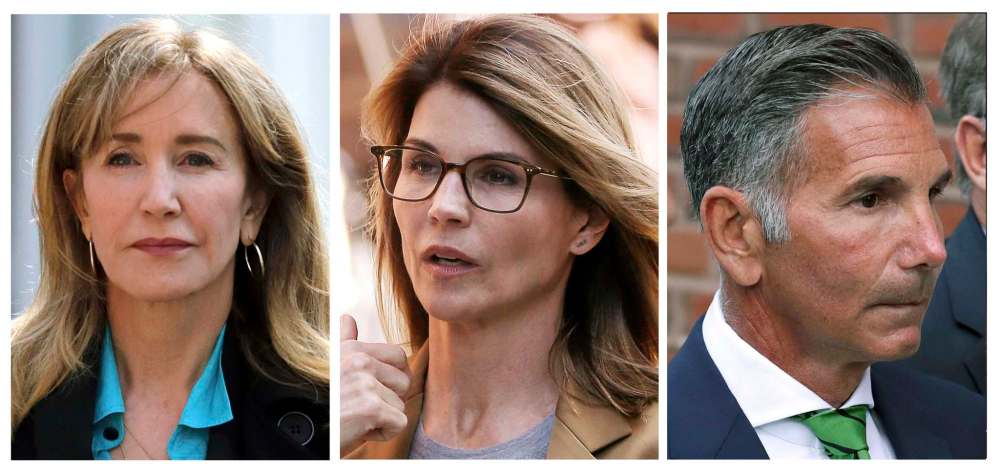 The Associated Press FILES
Huffman (left) is scheduled to be sentenced on Sept. 13 after pleading guilty to conspiracy to commit mail fraud and honest services mail fraud. Actor Lori Loughlin (centre) and husband Mossimo Giannulli (right) have pleaded not guilty to charges in the ‘Varsity Blues’ case.