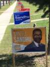 GORD MACKINTOSH PHOTO
Campaign signs along Jefferson Avenue, where the choices couldn't be more clear.