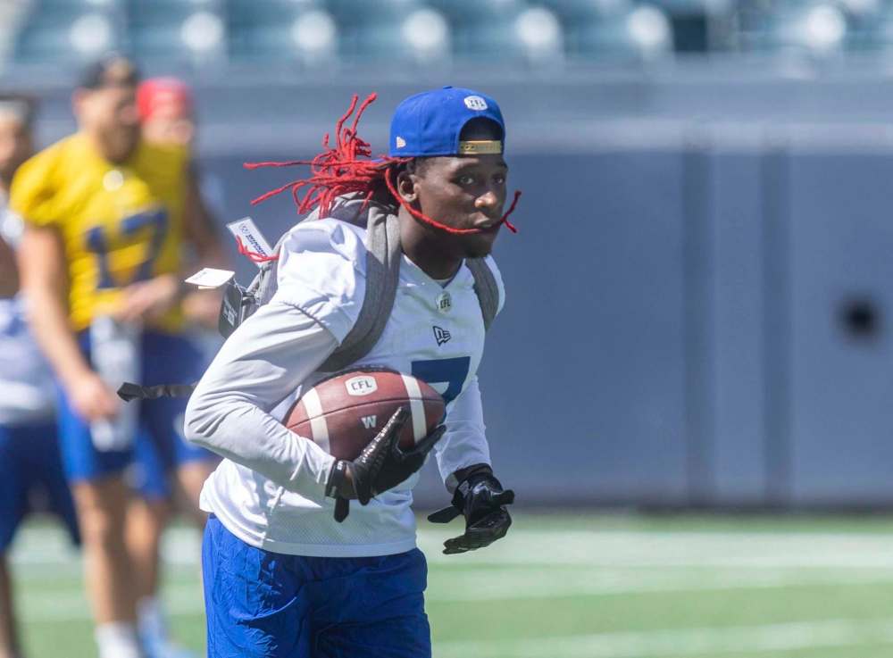 SASHA SEFTER / WINNIPEG FREE PRESS FILES
Receiver Lucky Whitehead’s status for Saturday’s game against the Riders remains up in the air.