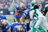 John Woods / The Canadian Press files
Blue Bombers quarterback Chris Streveler runs for a touchdown against the Saskatchewan Roughriders. Streveler is gaining confidence as he gets more reps as the team’s starter in place of the injured Matt Nichols.