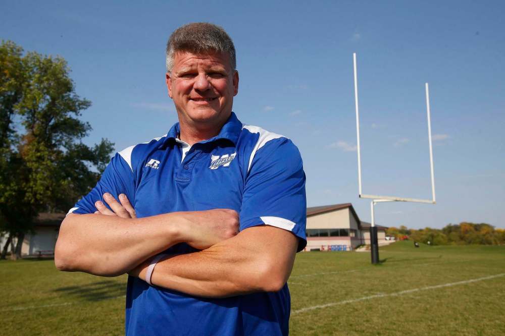 JOHN WOODS / WINNIPEG FREE PRESS
Winnipeg Rifles head coach Geordie Wilson says while the team is good enough to be 4-0, they have ‘a bad habit of consistently beating’ themselves.