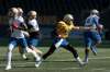 Phil Hossack / Winnipeg Free Press
Winnipeg Blue Bombers quarterback Chris Streveler tosses a lateral pass during a team workout on Tuesday morning.
