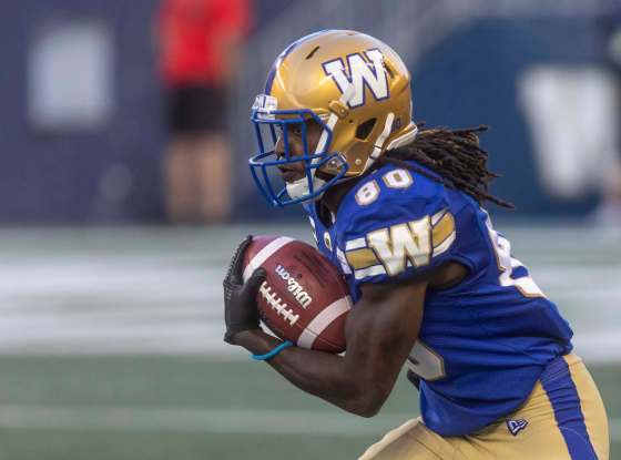 SASHA SEFTER / WINNIPEG FREE PRESS FILESWinnipeg Blue Bombers punt returner Janarion Grant: “I’m just blessed to have the opportunity to play here.”