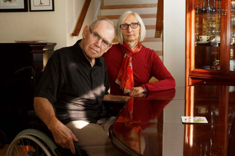MIKE DEAL / WINNIPEG FREE PRESS
Rick Simpson, who has Parkinson’s disease, and his wife and caregiver Bette Palmquist. Managing medications correctly for seniors helps improve quality of life.