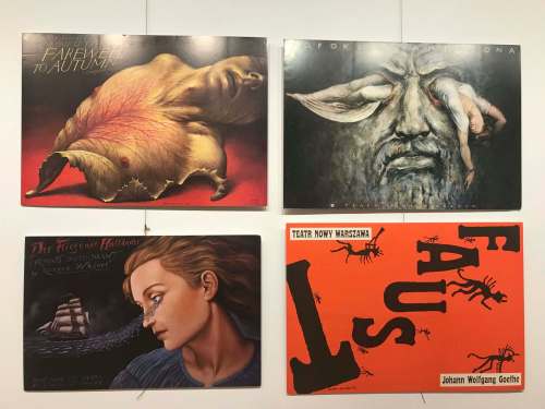 MIREK WEICHSEL PHOTO
A selection of posters, including Farewell to Autumn, on display at the Ogniwo Polish Museum on Main Street.