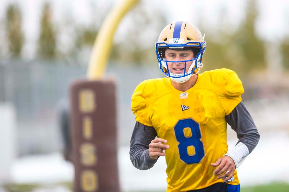 The Bombers aren't rushing Collaros into the lineup. Chris Streveler will start against the Calgary Stampeders on Saturday. (Mikaela MacKenzie / Winnipeg Free Press)