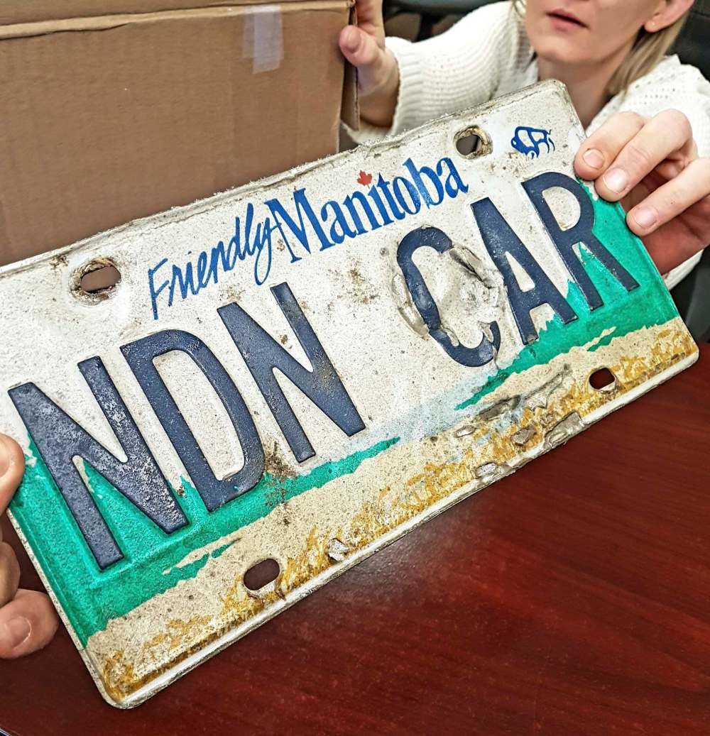 Bruce Spence says the licence plates are an homage to the folk-rock song NDN Kars (Indian Cars) by Anishinaabe musician Keith Secola. (Colleen Simard /files)