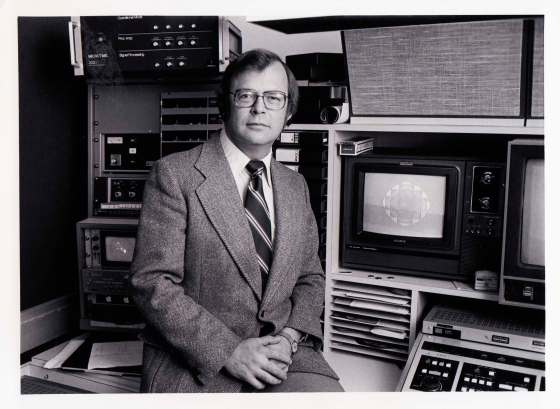 SuppliedSteve Halinda, seen here in the video editing suite at CBC Winnipeg in 1980, spent nearly two decades working in radio.