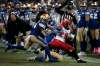 Phil Hossack / Winnipeg Free Press files
Bombers DB Mike Jones (left, pushing Calgary’s Don Jackson out of bounds) played a solid game in the West semifinal.