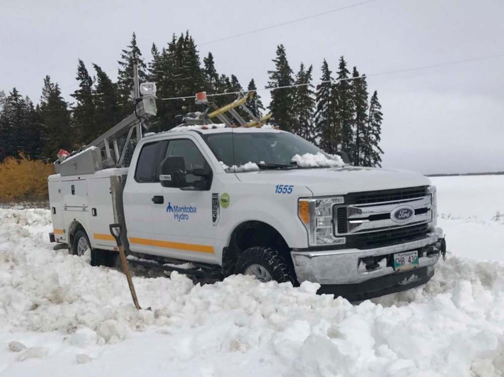 Last Friday, Manitoba Hydro declared that power was back on in all communities cut off by snowstorm damage two weeks ago, and that evacuees could return home. (Submitted / Free Press files)