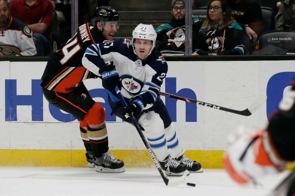 Unlike Nikolaj Ehlers, how many forwards right now can say they are playing at a high level? The answer is, none. (Alex Gallardo / The Associated Press)