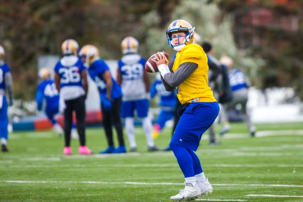 Zach Collaros beat Calgary at home with only two days running the offence, so how well will he do after two weeks of practice? (Mikaela MacKenzie / Winnipeg Free Press files)