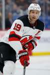 JOHN WOODS / WINNIPEG FREE PRESS
New Jersey Devils' Travis Zajac during second period NHL action against the Winnipeg Jets in Winnipeg on Tuesday.