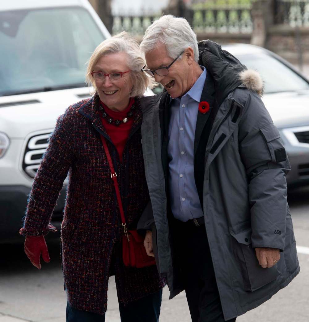 THE CANADIAN PRESS/Adrian Wyld
Liberal MPs Carolyn Bennett and Jim Carr before a Liberal caucus meeting in Ottawa, Thursday.