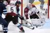 THE CANADIAN PRESS/Fred Greenslade
Colorado Avalanche goaltender Adam Werner makes one of his 40 saves on the Winnipeg Jets during the third period of the Avs 4-0 win on Tuesday.