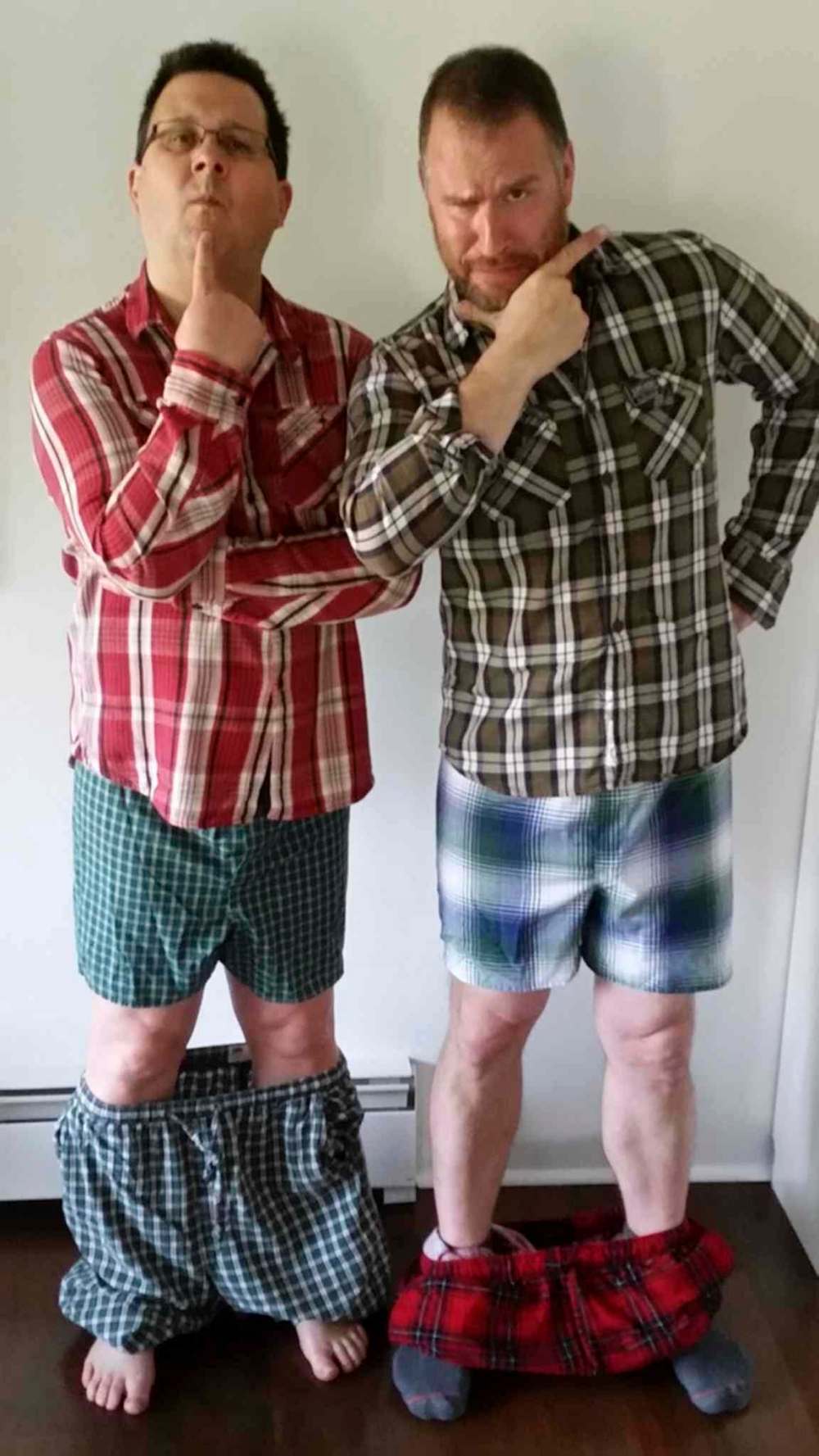 Michael and Jon Izen supporting Plaid for Dad.
Supplied / Kickstarter