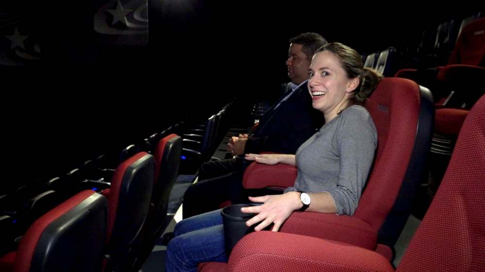 TYLER WALSH / WINNIPEG FREE PRESS
'Every part of the seat was reacting to what was on the screen; all I could do was grip the armrests and wince as a car was blown sky-high or an explosion shook the chair.'
