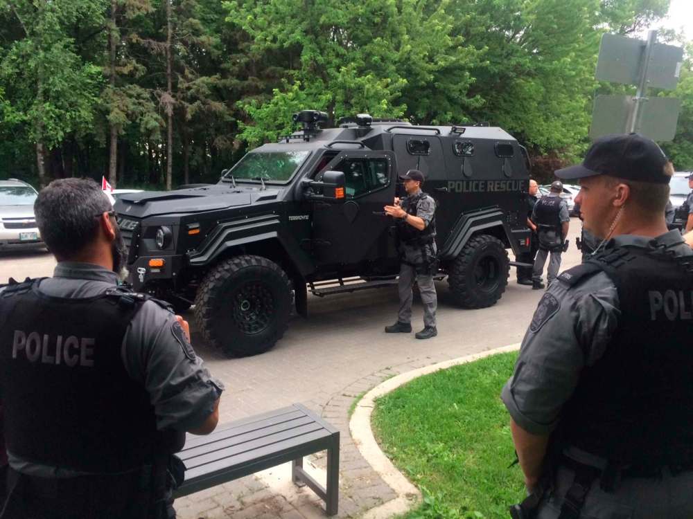 BORIS MINKEVICH / WINNIPEG FREE PRESS
Winnipeg police unveil the new Gurkha armoured vehicle purchased by the Winnipeg Police Service.