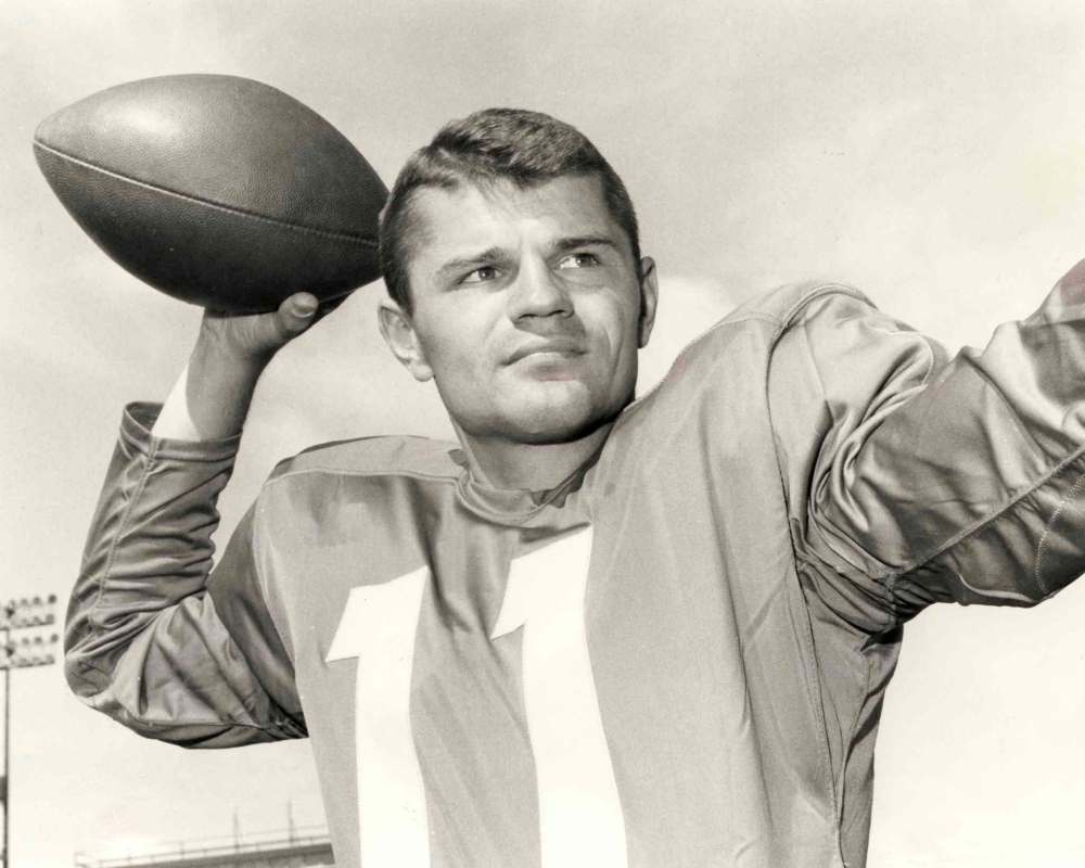 An undated file photo of Ken Ploen in his Blue Bomber uniform.