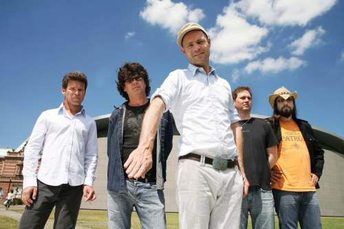 The Tragically Hip, from left, Gord Sinclair, Paul Langlois, Gord Downie, Johnny Fay and Rob Baker.