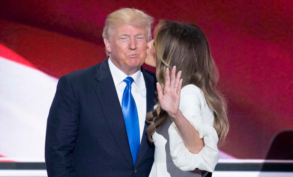 JESSICA GRIFFIN / PHILADELPHIA INQUIRER
Donald Trump and his wife, Melania Trump, at the Republican National Convention in Cleveland last week.