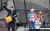 Cheap Trick performs outside Mercedes-Benz Superdome before the NFL football NFC championship game between the New Orleans Saints and the Los Angeles Rams Sunday, Jan. 20, 2019, in New Orleans. (AP Photo/Gerald Herbert)