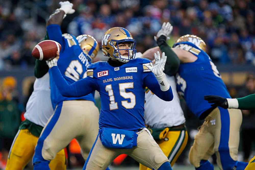 THE CANADIAN PRESS / John Woods
Bombers quarterback Matt Nichols led the Bombers to the western semifinal against the Edmonton Eskimos last season and knows Paul LaPolice's playbook inside and out.