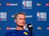 Golden State Warriors head coach Steve Kerr speaks to the media before practice ahead of the NBA championship finals against the Toronto Raptors in Toronto on Wednesday, May 29, 2019. Kerr does not expect injured star forward Kevin Durant to play in Game 2 of the NBA Finals against the Toronto Raptors.THE CANADIAN PRESS/Nathan Denette