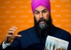 NDP leader Jagmeet Singh answers question from the media during a campaign stop in Ottawa on Friday, October 11, 2019. THE CANADIAN PRESS/Nathan Denette