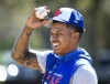 Toronto Blue Jays pitcher Marcus Stroman (6) looks on during baseball spring training in Dunedin, Fla., on Sunday, February 17, 2019. THE CANADIAN PRESS/Nathan Denette