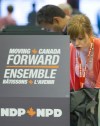 Delegates cast their votes during the NDP leadership convention in Toronto on Friday, March 23, 2012. THE CANADIAN PRESS/Pawel Dwulit