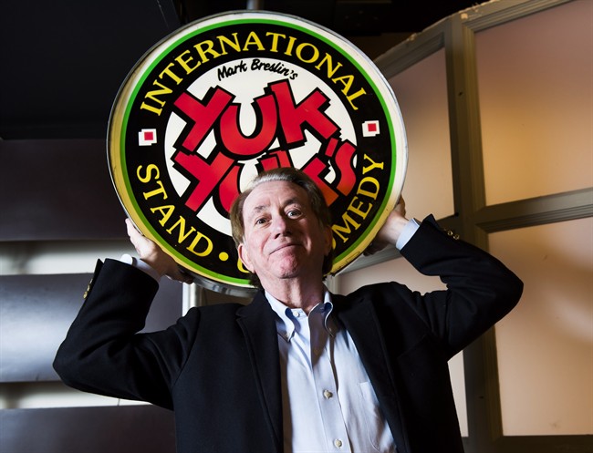 Yuk Yuk's founder and comedian Mark Breslin poses for a photograph in Toronto on Tuesday, April 5, 2016. Forty years after launching the national standup comedy chain Yuk Yuk's, Breslin sees many positive things happening in his clubs. THE CANADIAN PRESS/Nathan Denette